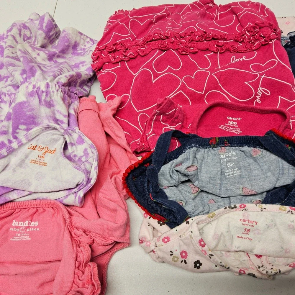 Baby Girl 18M Clothing Bundle - Carter's & Cat & Jack - 4 Piece Lot